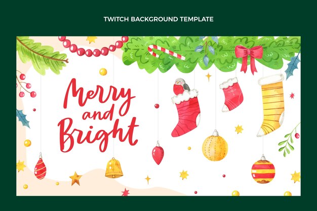 Fundo de Natal em aquarela