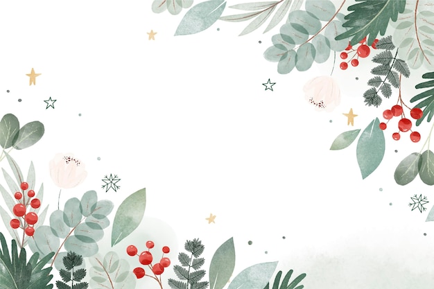 Fundo de Natal em aquarela