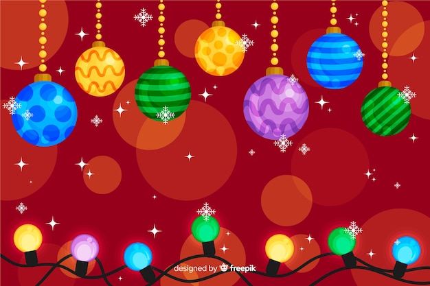 Fundo de natal em design plano