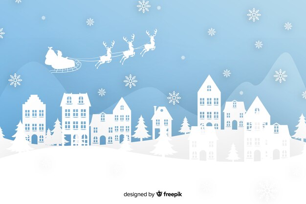 Fundo de Natal em estilo de jornal