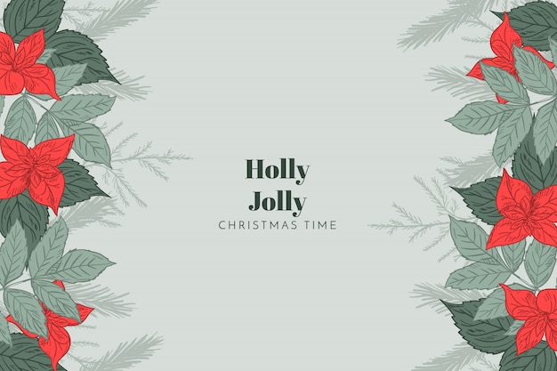 Fundo de natal holly jolly