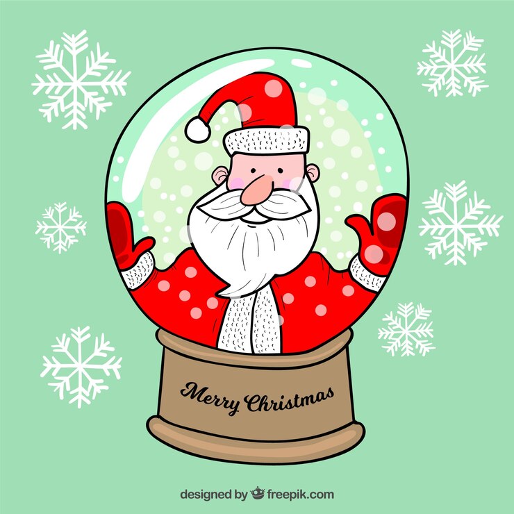 Vetor grátis fundo de natal snowglobe
