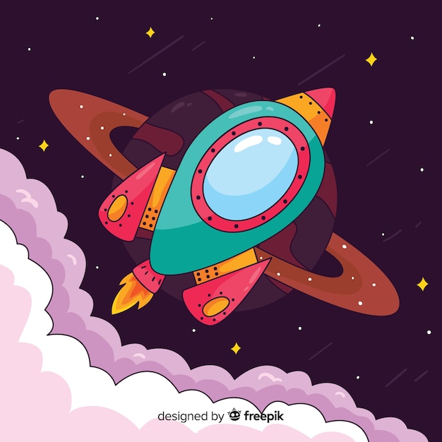 Fundo de nave espacial