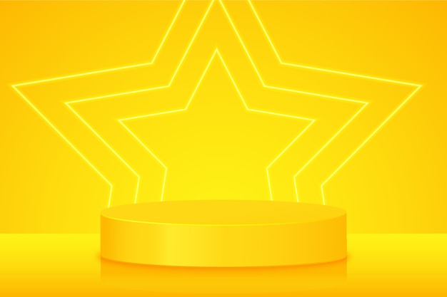 Fundo de neon amarelo gradiente