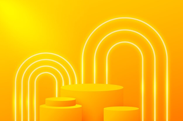 Fundo de neon amarelo gradiente