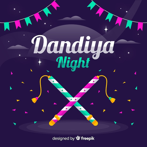 Fundo de noite Dandiya