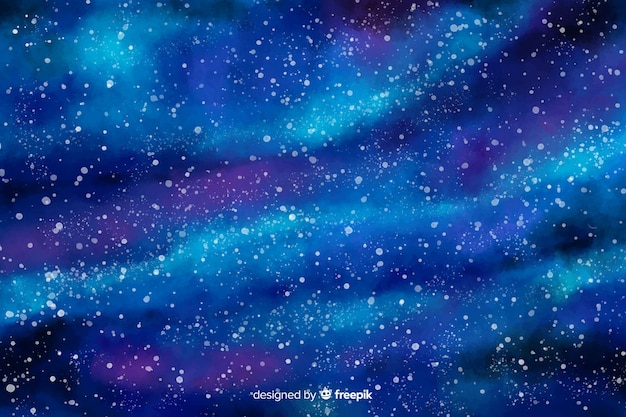 Fundo de noite estrelada em aquarela