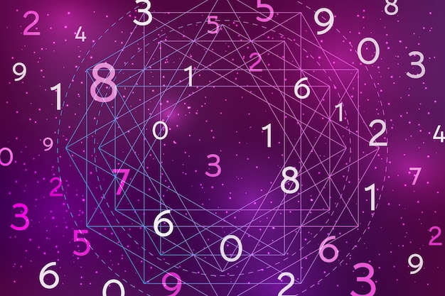 Vetor grátis fundo de numerologia gradiente