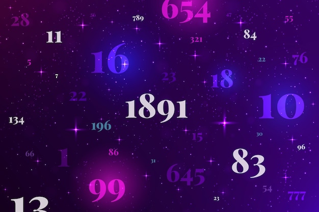 Vetor grátis fundo de numerologia gradiente