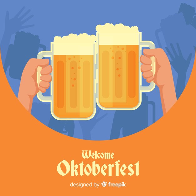 Fundo de Oktoberfest com dois frascos