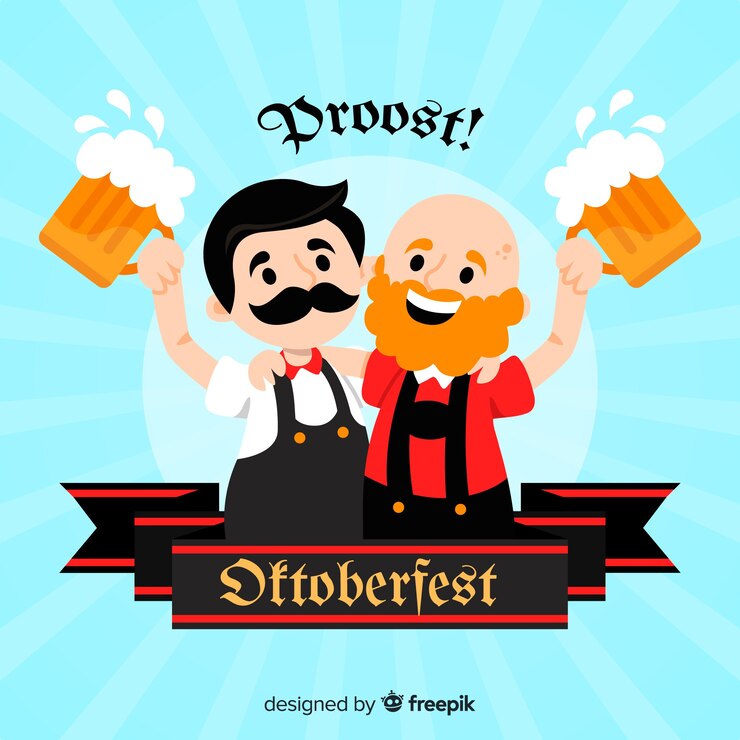 Vetor grátis fundo de oktoberfest design plano