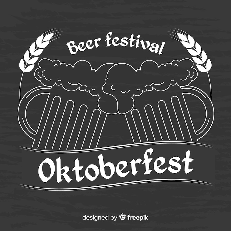 Vetor grátis fundo de oktoberfest no estilo de giz