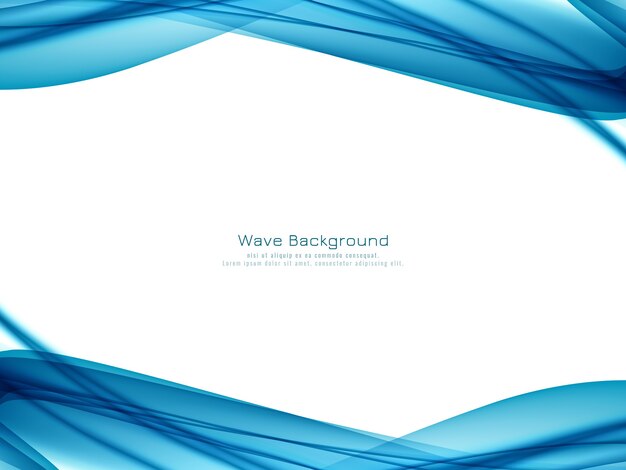 Fundo de onda azul elegante abstrato