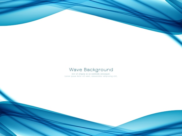 Fundo de onda azul elegante abstrato