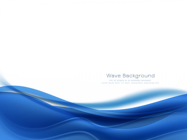 Fundo de onda de cor azul abstrato