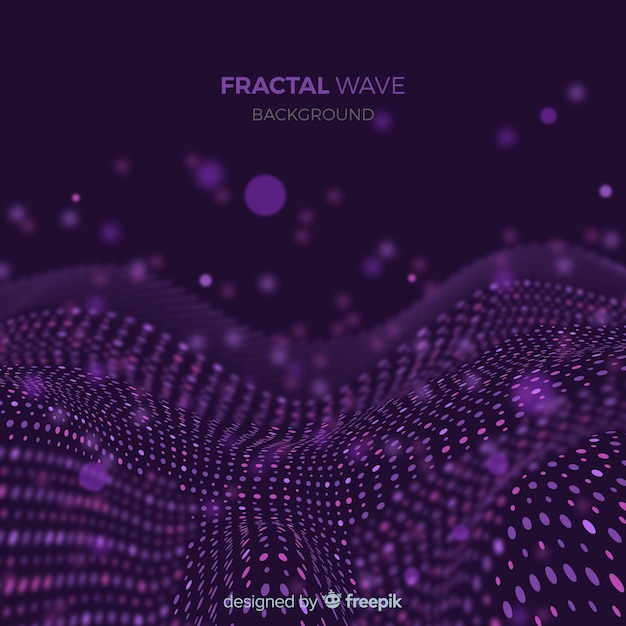 Vetor grátis fundo de onda de fractal