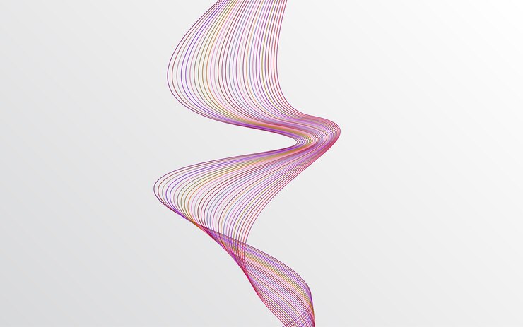 Vetor grátis fundo de onda de linha de tecnologia de cor vermelha abstrata