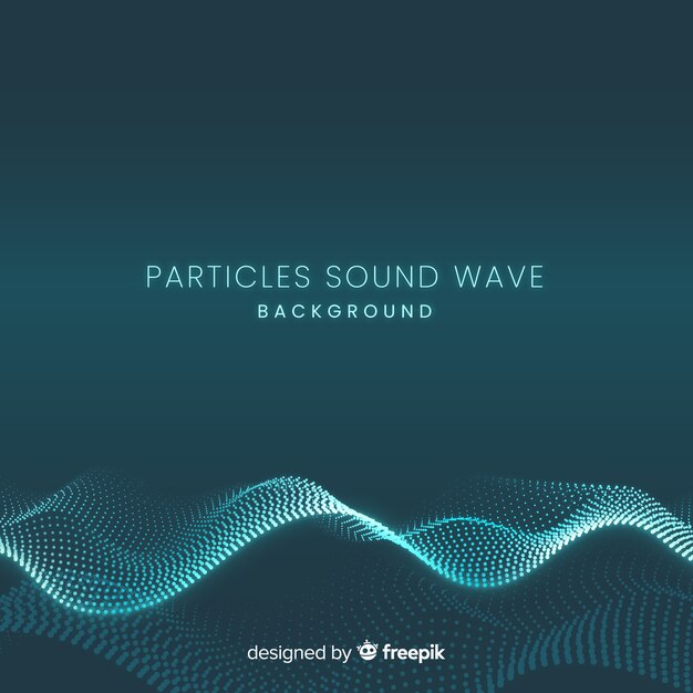 Fundo de onda de partículas de som escuro
