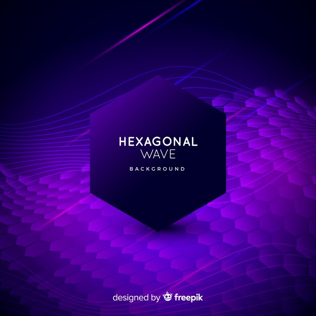 Fundo de onda hexagonal