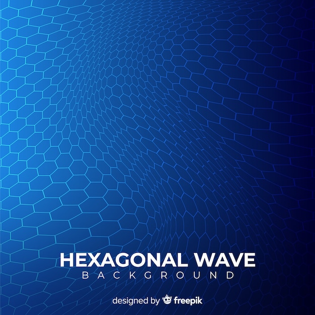 Fundo de onda hexagonal