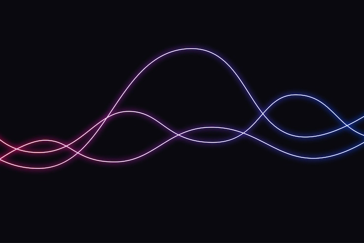 Vetor grátis fundo de ondas de néon
