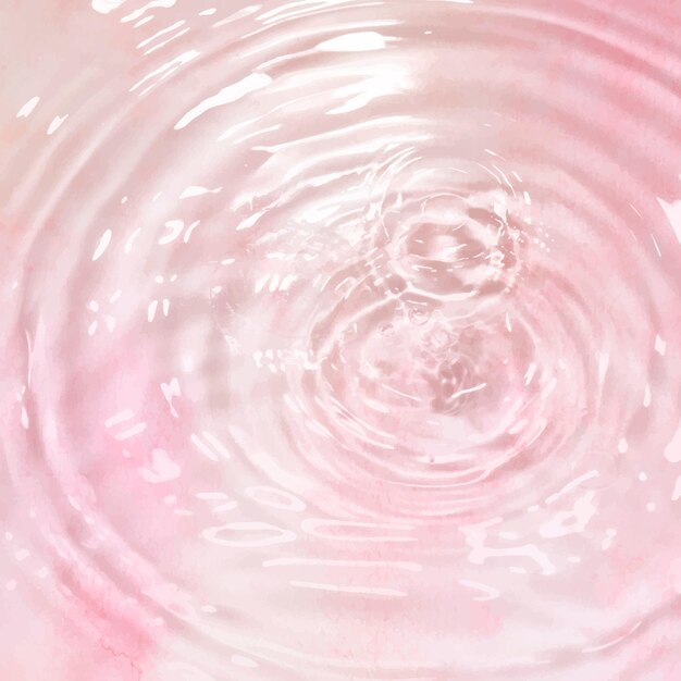 Fundo de ondulação do círculo de gota de água rosa vetorial