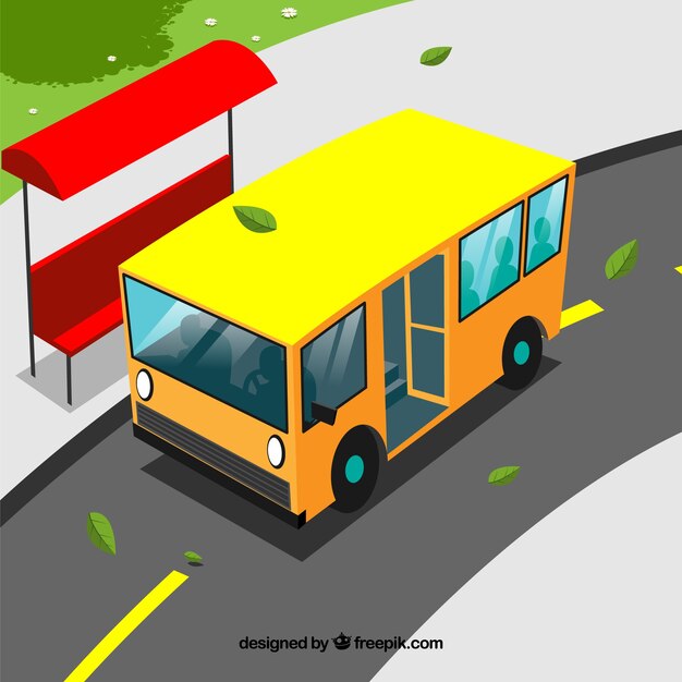 Fundo de ônibus amarelo