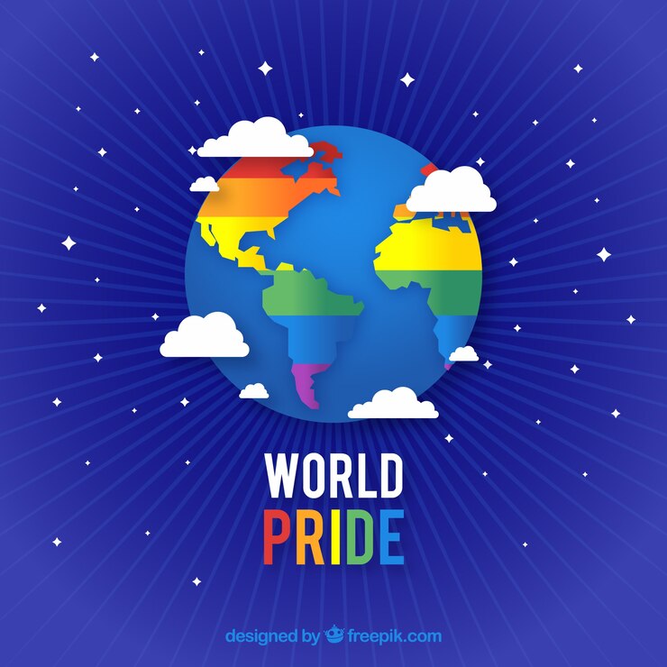 Vetor grátis fundo de orgulho azul lgtb
