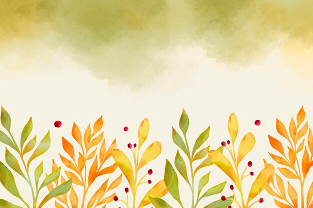 fundo de outono de aquarela