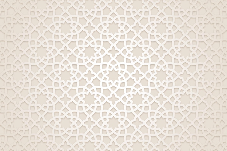 Vetor grátis fundo de padrão árabe plano