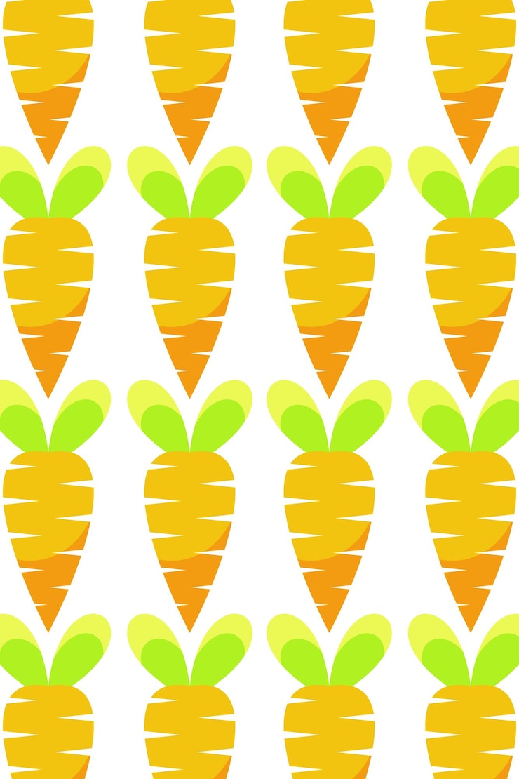 Vetor grátis fundo de padrão de cenoura vetorial com um desenho simples