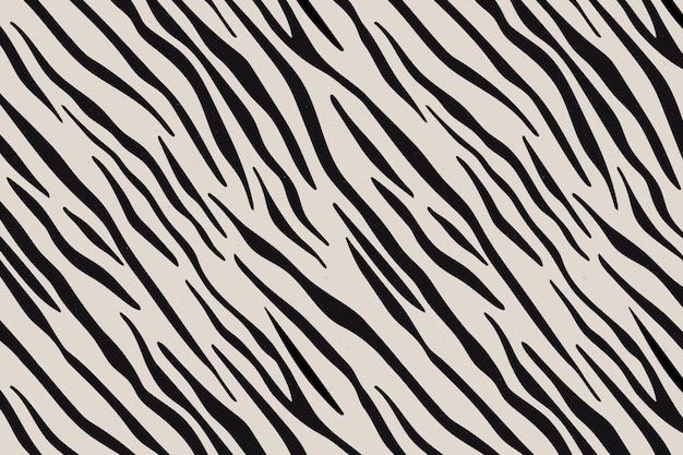 Fundo de padrão de impressão de zebra desenhado à mão