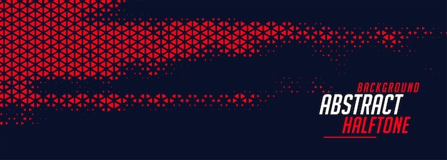 Fundo de padrão de meio-tom triângulo preto e vermelho