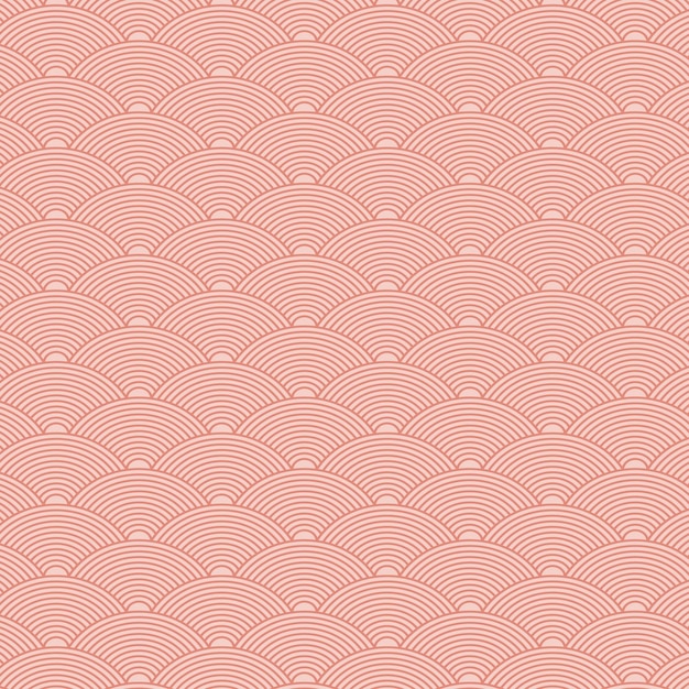 Fundo de padrão de onda de estilo japonês rosa pastel