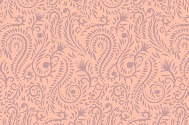 Fundo de padrão floral desenhado à mão