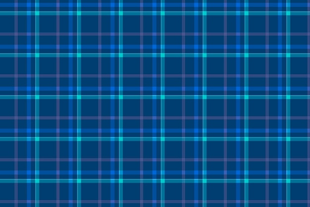 Fundo de padrão tartan, vetor de design tradicional azul