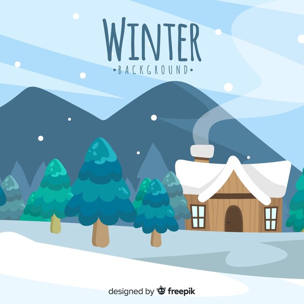 Fundo de paisagem de inverno