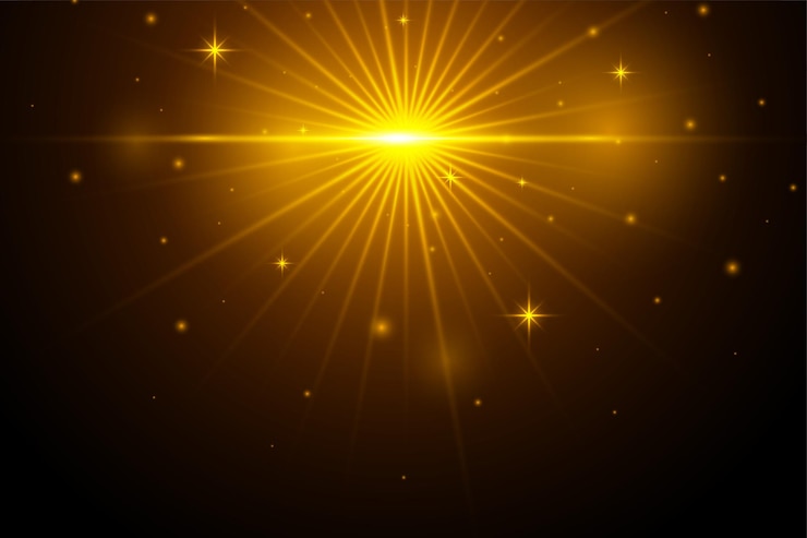 Vetor grátis fundo de partículas de estrela brilhante com efeito de luz