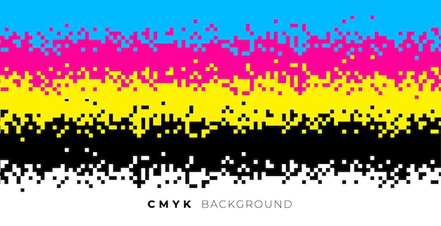 Fundo de pixel em cores cmyk