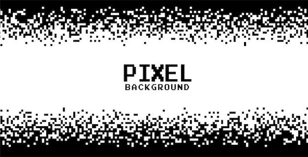 Fundo de pixels em preto e branco