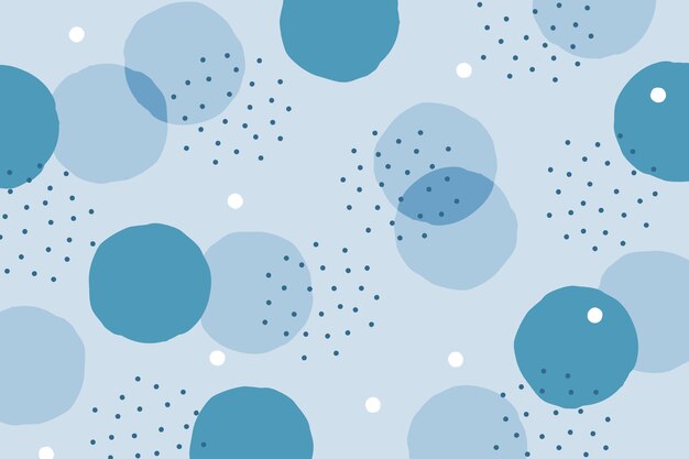 Fundo de pontos azuis desenhados à mão