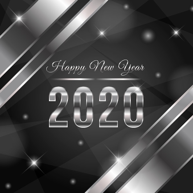 Fundo de prata ano novo 2020