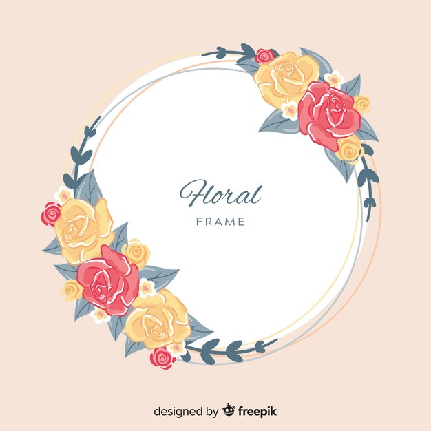 Fundo de primavera de rosas mão desenhada
