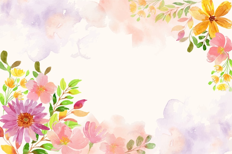 Vetor grátis fundo de primavera em aquarela