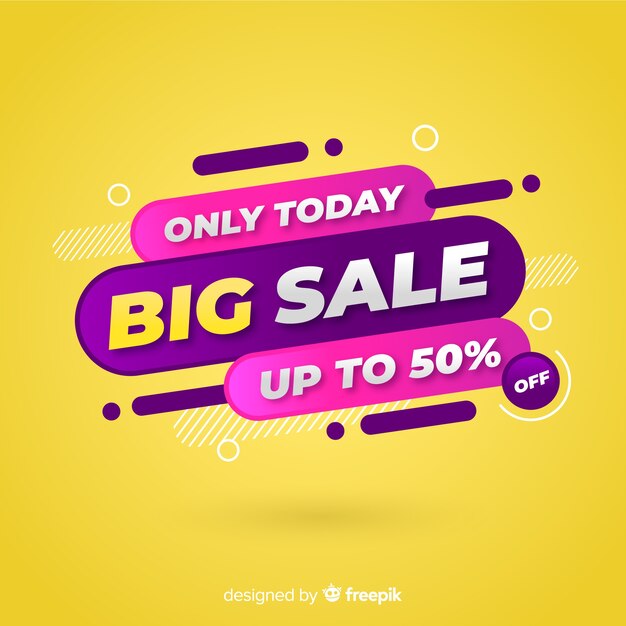 Fundo de promoção de venda plana abstrata
