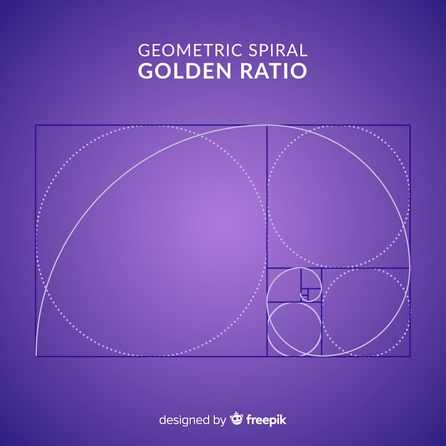 Vetor grátis fundo de proporção áurea