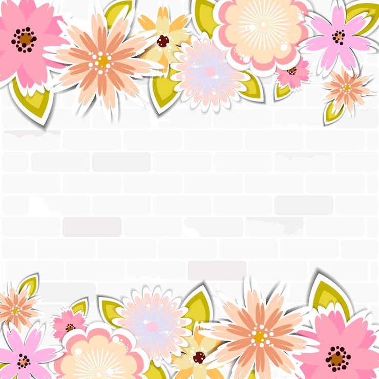 Vetor grátis fundo de quadro floral