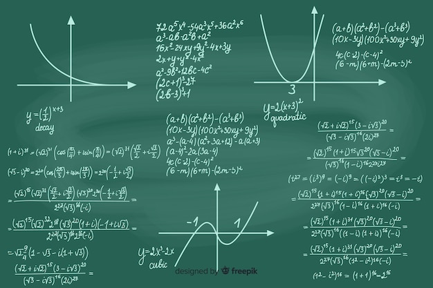 Fundo de quadro realista de matemática