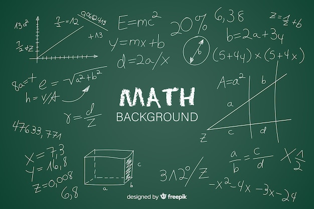 Vetor grátis fundo de quadro realista de matemática