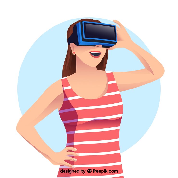 Vetor grátis fundo de realidade aumentada em estilo simples